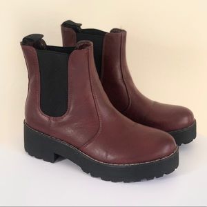 NWT Dirty Laundry Burgundy / Wine Chelsea Style Margo Combat Boots